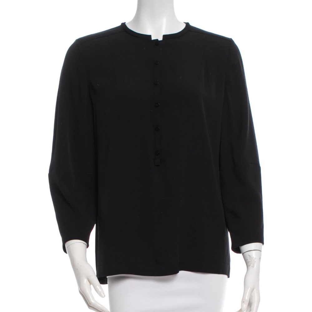DVF Black Silk Blouse 8